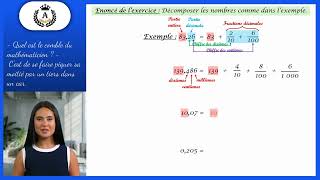Décomposer un nombre décimal [upl. by Arabeila]