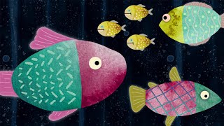 HIGHCONTRAST BABY VIDEO  Sensory Animation for Babies  HAPPY FISH [upl. by Cristionna]