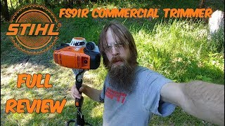 Stihl fs91r commercial trimmer full review [upl. by Silvanus]