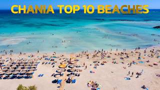 Chania Crete The Top 10 Beaches in 4K [upl. by Oicirbaf237]