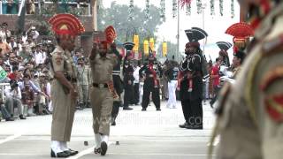 Wagah Border face off at Flag down ceremony [upl. by Haim]