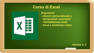 Excel  riempimenti automatici e personalizzati e formattazione del testo tutorial n 3 [upl. by Noelle672]