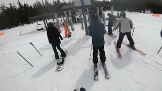 Mt Bachelor  Good Icy Day under Northwest  Full Lap [upl. by Arteid]