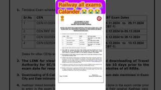 Railway exam date released 😭😭😭😭railway railwayexam exam exampreparation railwayrecruitment [upl. by Eva]