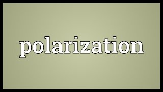 Polarization Meaning [upl. by Myrtie]