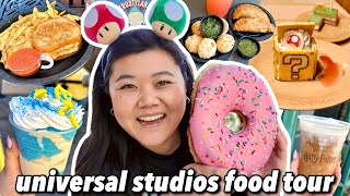 What to Eat at UNIVERSAL STUDIOS HOLLYWOOD Universal Studios Food Tour 2024 [upl. by Ellirpa]