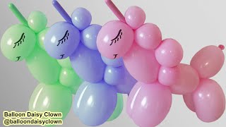 One Balloon Unicorn  Balloon Animals for Beginners [upl. by Emera]