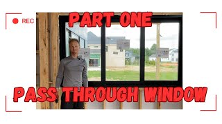 Kitchen Pass Through Sliding Window  Install Part 1 [upl. by Asaret383]