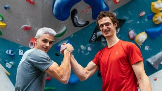 Adam Ondra 40 Training with Alberto Ginés López [upl. by Nikolos656]