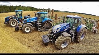 AGROTEC DEMO TOUR 2016 3x TRACTOR NEW HOLLAND  1205 HP AMAZONE [upl. by Moseley]