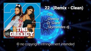 22 TINI ft Greeicy Remix fiestero  Bass Boossted [upl. by Llenej130]