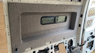 VW Crafter camper van build making trim ring finishing panels for the side podsflares [upl. by Ymarej]