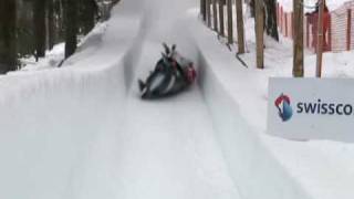 Austrian Bobsled crashes in St Moritz [upl. by Gilburt317]