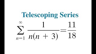 Use Telescoping Series to Find Sum of 1nn3 Using Partial Fractions [upl. by Esbenshade]