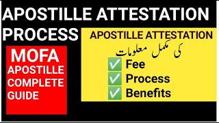 Apostille Attestation Process  How to Apostille documents  MOFA Apostille  What is Apostille [upl. by Bagger]