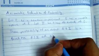 Probability  4 Axiomatic Definition of Probability [upl. by Venus]