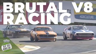 Incredible sliding threeway TransAm fight to the finish [upl. by Hepza477]