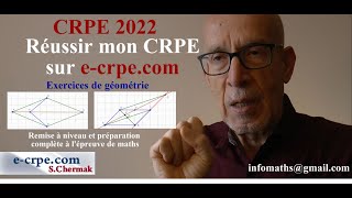 CRPE 2022 RÉUSSIR MON CRPE EXERCICES DE GÉOMÉTRIE [upl. by Yenaled]