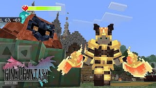 Ifrit Axe Combat Test  Aeon Fantasy Addon MCPE 120 [upl. by Nassi]