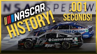 CLOSEST NASCAR FINISH EVER  FINISH REACTION [upl. by Vizzone]