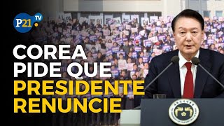 Piden RENUNCIA del presidente de Corea del Sur tras fallida ley marcial  Internacionales [upl. by Isabelle959]