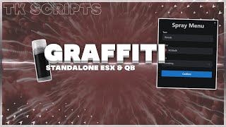 FiveM  STANDALONE amp ESX amp QB Script Spray Text  Graffiti System  tkgraffiti [upl. by Alil]