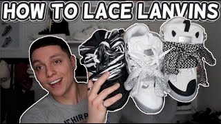 How To Lace LANVIN Curb Sneakers Tutorial [upl. by Eolhc]