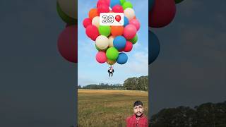 How Many Balloons Does It Take To Fly  😱😱🔥 Mr beast vs balloons mrbeast funny experiment [upl. by Einahpit]