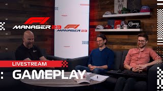 F1® Manager 2023  Livestream Gameplay Deep Dive Vegas Team Switching and more [upl. by Imoan455]