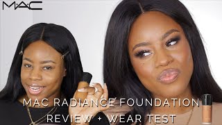 MAC Studio Radiance Serum Powdered Foundation  Review  Wear Test NW45  OILY SKIN [upl. by Refinnej356]