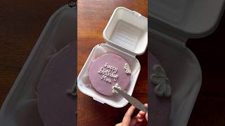 Made this prettiest purple bento cake for client shorts shortsfeed cake [upl. by Ajet845]