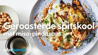 Geroosterde spitskool met misopindasaus  Recept  Allerhande [upl. by Russom]