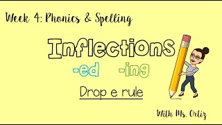 Week 4 PhonicsSpelling Inflections Drop e rule [upl. by Yelda]