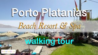 Porto Platanias Beach Resort amp Spa Walking Tour [upl. by Nymsaj]