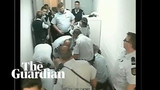 Footage shows Indigenous prisoner being restrained before death [upl. by Mccormac243]