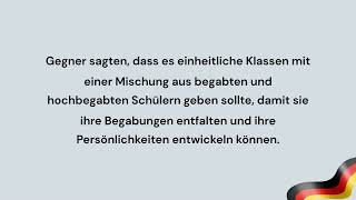 sprechen Spezielle Schulen für hochbegabte Schüler Separation oder Integration [upl. by Emsoc]