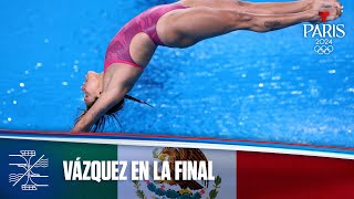 Aranza Vázquez de México pasa a la final de Trampolín 3 m femenino  Juegos Olímpicos París 2024 [upl. by Grier]