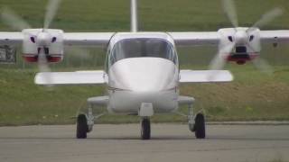 Tecnam P2006T Low pass display and landing [upl. by Daria851]