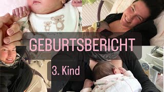 GEBURTSBERICHT  3 Kind BLITZGEBURT Eingeleitete Spontan GEBURT ohne PDA [upl. by Assilav]