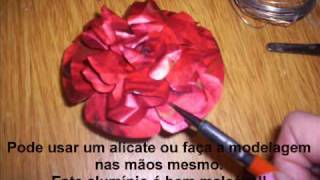 LATONAGEM FLOR ABERTA COM DECOUPAGE [upl. by Airdnahs328]