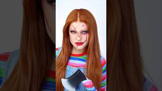 Cute Chucky halloween makeup RESULTS [upl. by Harlene503]