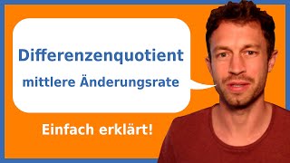 Differenzenquotient  mittlere Änderungsrate  Steigung berechnen einfach erklärt  Herr Locher [upl. by Seppala]