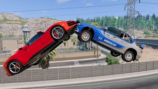 High Speed Truck Jump vs High Speed Car Jump  BeamNG [upl. by Bollinger]