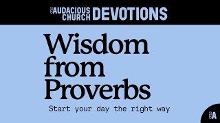 Audacious Devotions  Thursday 3rd October 2024 [upl. by Ralfston]