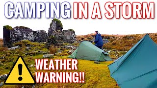 Wild Camping in a Storm on Dartmoor A Wet and Windy Winter Wild Camp [upl. by Bradeord]