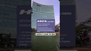 HclTech  Job Opportunity  Graduate Engineer Trainee  Official Mass Hiring  Off Campus Hiring [upl. by Nahtaj805]