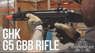 GHK G5 Airsoft Gas Blowback GBB Rifle  AirSplat On Demand [upl. by Nodyarg614]