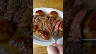 🥩 Entrecôte • Pommes fondantes • Sauce poivre 🥩 cuisine recette frenchfood bœuf fyp food fy [upl. by Dloreg]