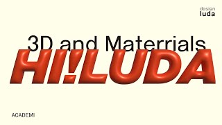 일러스트 3D 입체글씨 만들기 3D and materrials 3D 및 재질 hello 디자인루다 [upl. by Ellicul996]