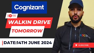 Cognizant Mega Walkin Interview Tomorrow 2024 [upl. by Kerrin]